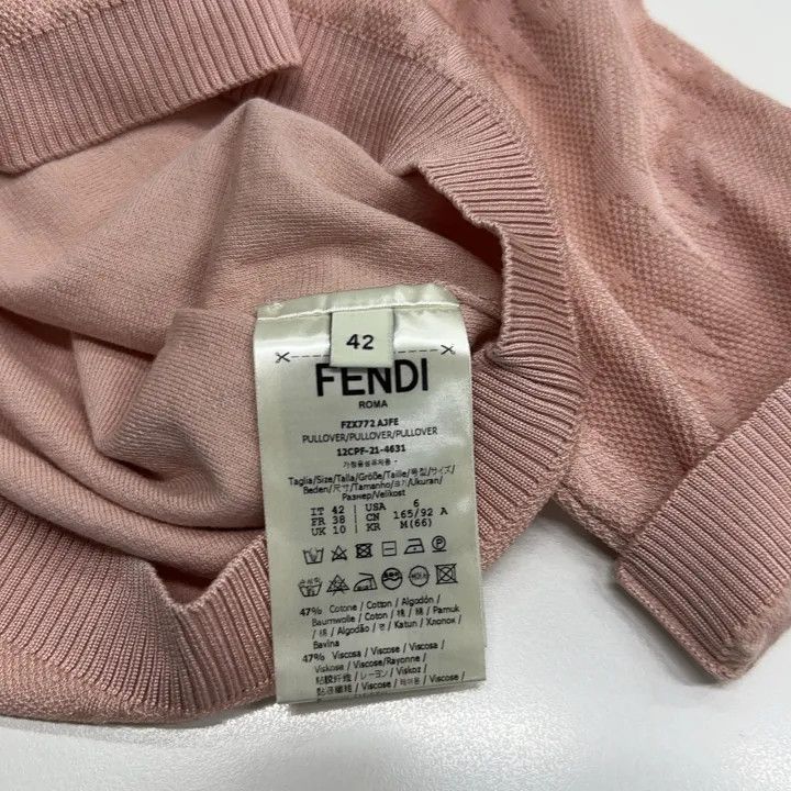 Fendi Fendi Short Sleeve Turtleneck Knit Top 0079 Size US M / EU 48-50 / 2 - 14 Thumbnail