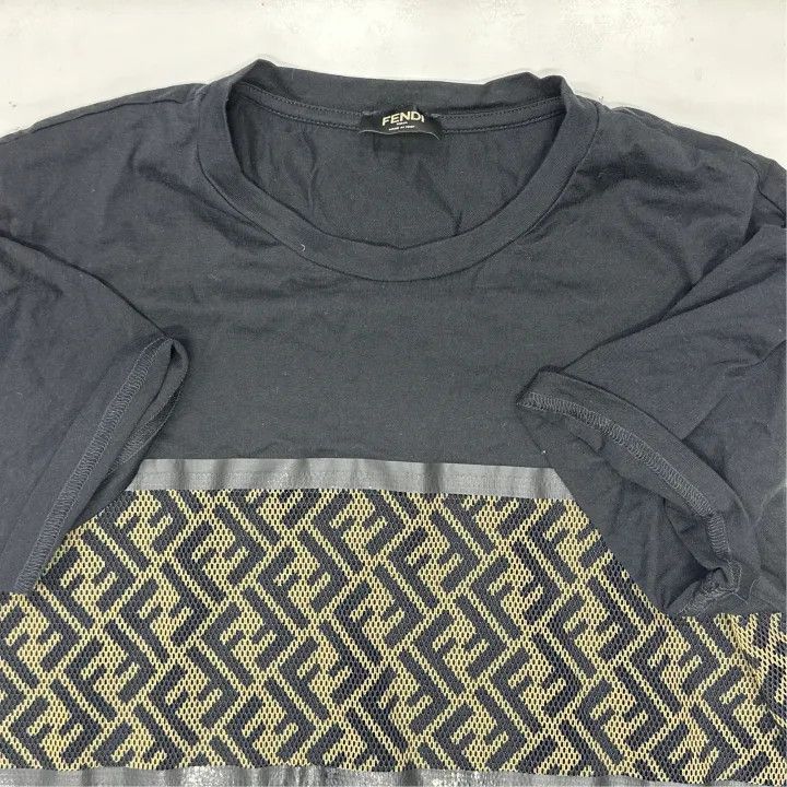 Fendi Fendi Logo Print Casual Black T-Shirt 0079 Size US M / EU 48-50 / 2 - 5 Thumbnail