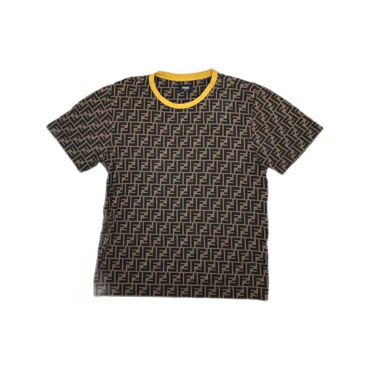 Fendi Fendi Brown Logo Print Short Sleeve T-Shirt 0079 Size US XS / EU 42 / 0 - 2 Thumbnail