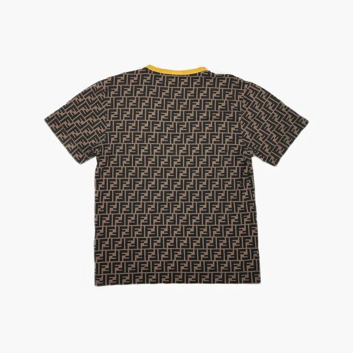 Fendi Fendi Brown Logo Print Short Sleeve T-Shirt 0079 Size US XS / EU 42 / 0 - 3 Thumbnail