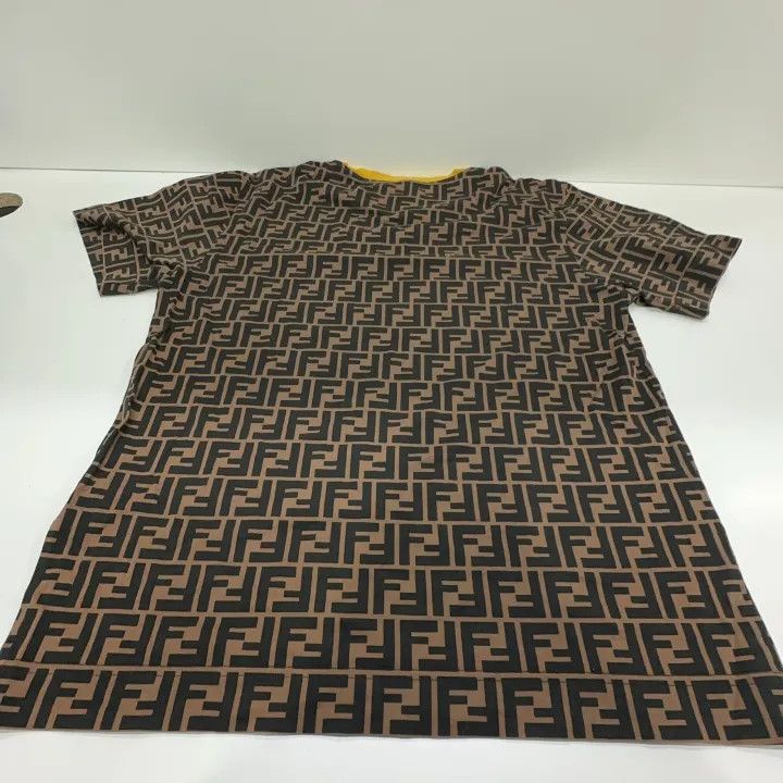 Fendi Fendi Brown Logo Print Short Sleeve T-Shirt 0079 Size US XS / EU 42 / 0 - 11 Thumbnail
