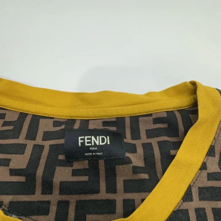Fendi Fendi Brown Logo Print Short Sleeve T-Shirt 0079 Size US XS / EU 42 / 0 - 6 Thumbnail