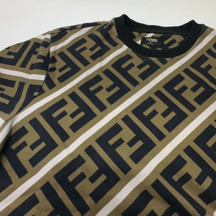 Fendi Fendi Brown Letter Print Long Sleeve Sweatshirt 0079 Size US M / EU 48-50 / 2 - 8 Thumbnail
