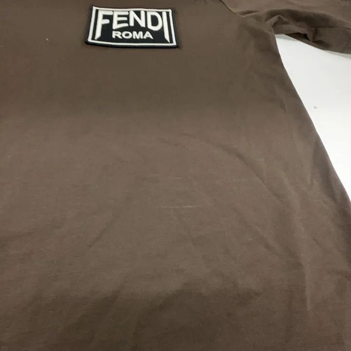 Fendi Fendi Color Block Logo Embroidery Short Sleeve Tee 0079 Size US M / EU 48-50 / 2 - 8 Thumbnail