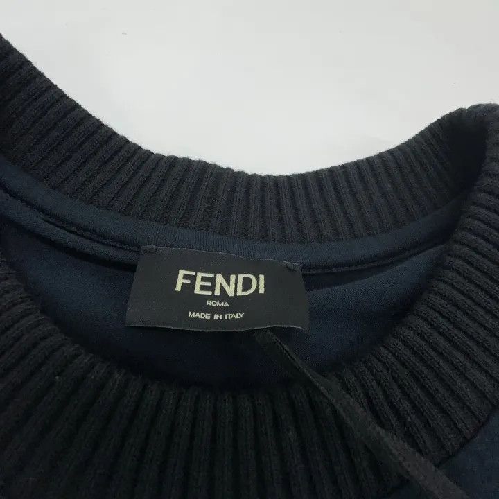 Fendi Fendi Color Block Logo Embroidery Short Sleeve Tee 0079 Size US M / EU 48-50 / 2 - 4 Thumbnail