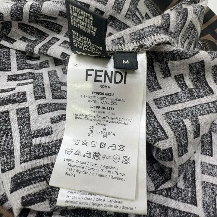 Fendi Fendi Brown Letter Pattern Short-Sleeve T-Shirt 0079 Size US M / EU 48-50 / 2 - 6 Thumbnail