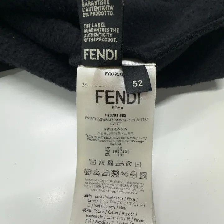 Fendi Fendi Black Long Sleeve Sweatshirt for Men 0079 Size US L / EU 52-54 / 3 - 5 Thumbnail