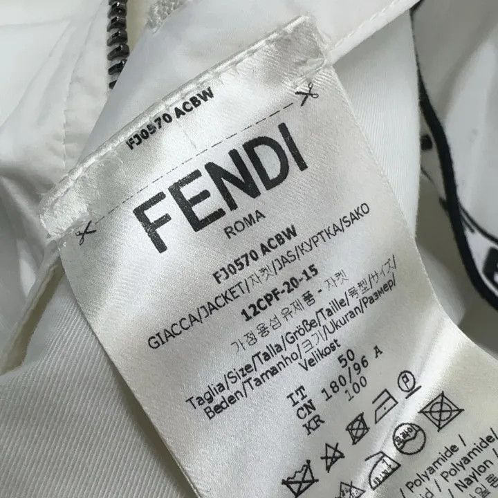 Fendi Layered Hooded Jacket in White 0079