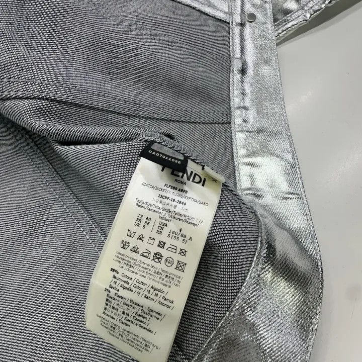 Fendi Fendi Reflective Denim Jacket 0079 Size US M / EU 48-50 / 2 - 7 Thumbnail