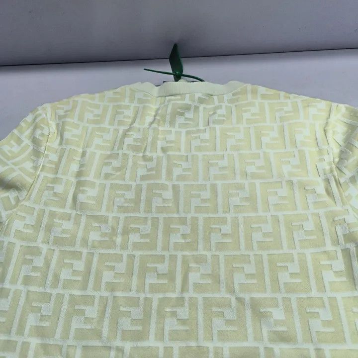 Fendi FENDI Yellow Logo Print Short Sleeve T-Shirt 0079 Size US L / EU 52-54 / 3 - 6 Thumbnail