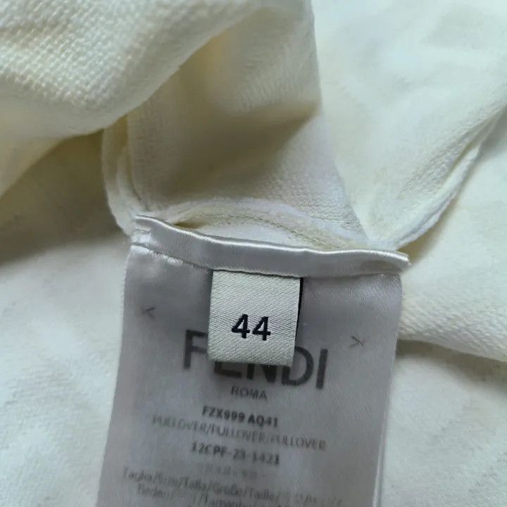 Fendi FENDI Yellow Logo Print Short Sleeve T-Shirt 0079 Size US L / EU 52-54 / 3 - 4 Thumbnail