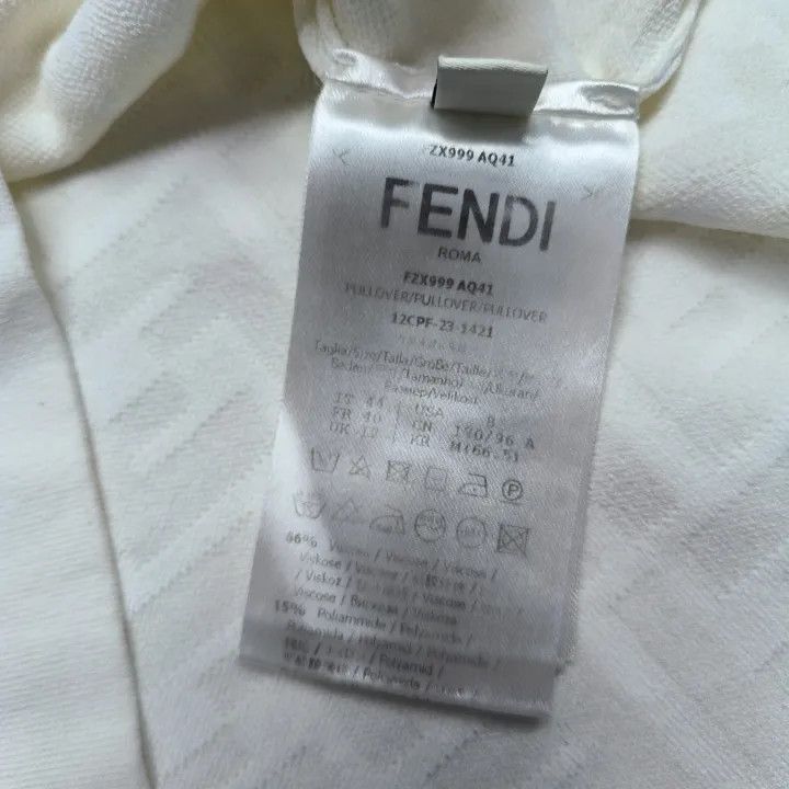 Fendi FENDI Yellow Logo Print Short Sleeve T-Shirt 0079 Size US L / EU 52-54 / 3 - 5 Thumbnail