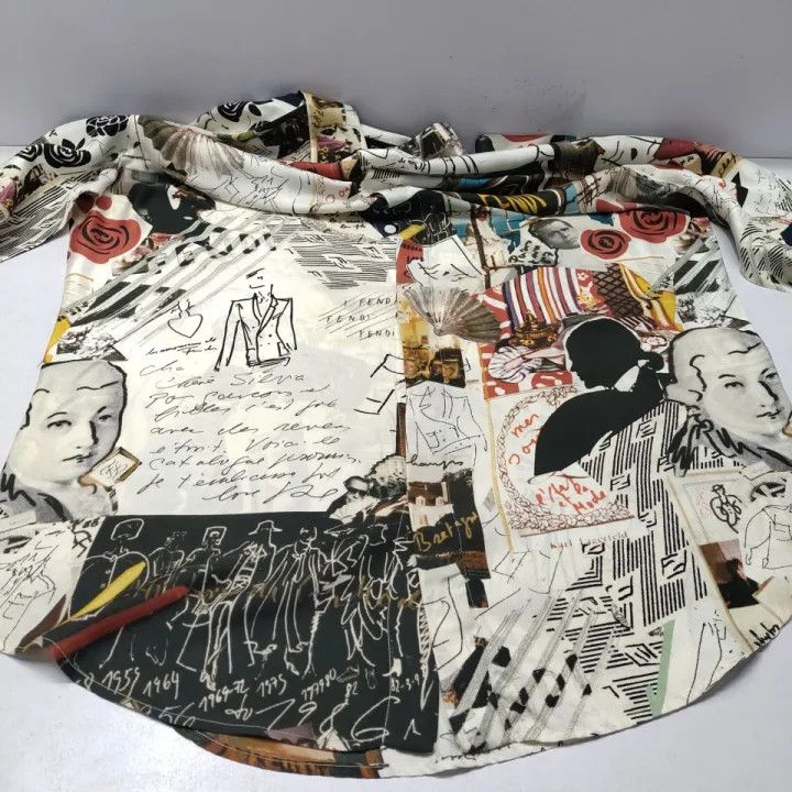 Fendi Fendi Floral Print Long Sleeve Shirt 0079 Size US M / EU 48-50 / 2 - 9 Thumbnail