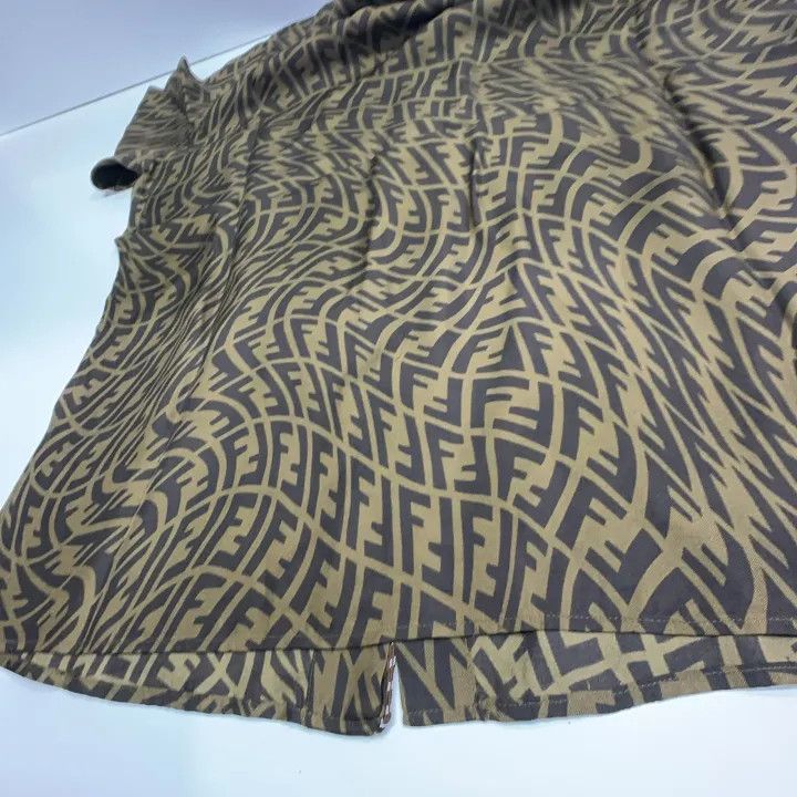 Fendi Fendi Double F Print Silk Short Sleeve Shirt 0079 Size US M / EU 48-50 / 2 - 12 Thumbnail