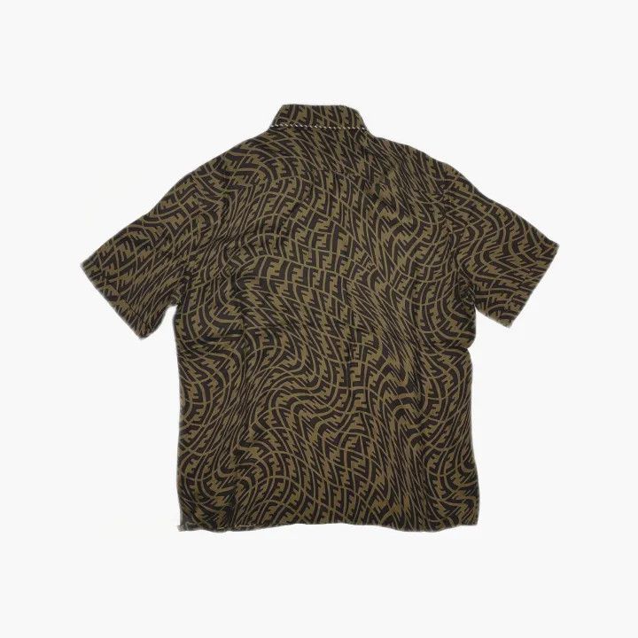 Fendi Fendi Double F Print Silk Short Sleeve Shirt 0079 Size US M / EU 48-50 / 2 - 3 Thumbnail