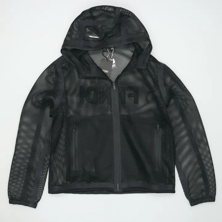 Fendi Fendi Solid Mesh Zipper Jacket 0079 Size US L / EU 52-54 / 3 - 2 Thumbnail