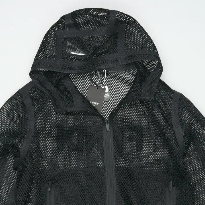 Fendi Fendi Solid Mesh Zipper Jacket 0079 Size US L / EU 52-54 / 3 - 3 Thumbnail