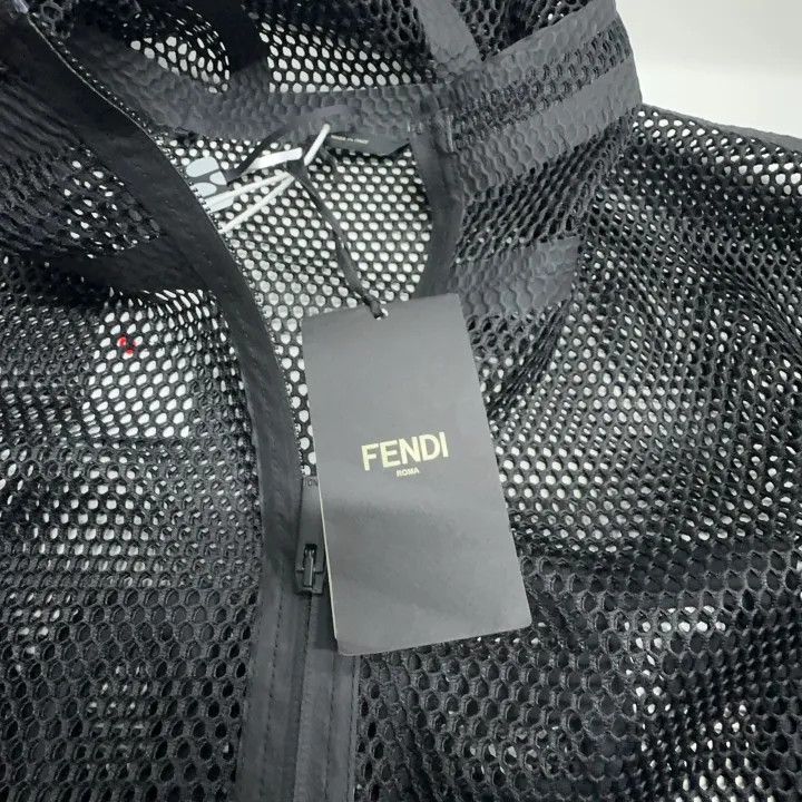 Fendi Fendi Solid Mesh Zipper Jacket 0079 Size US L / EU 52-54 / 3 - 12 Thumbnail