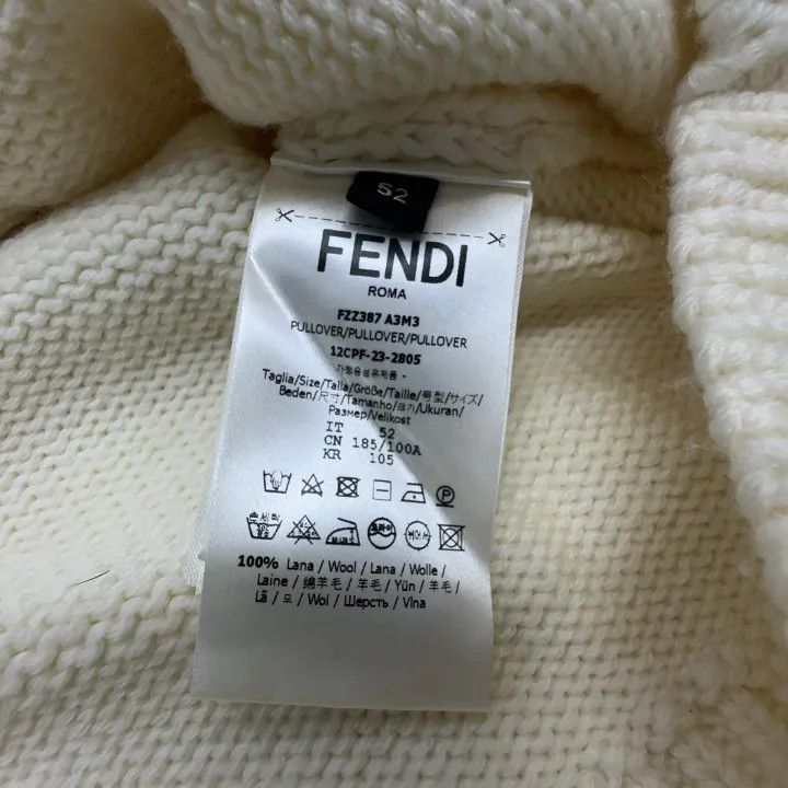 Fendi Fendi Logo Wool Pullover Sweater for Men 0079 Size US L / EU 52-54 / 3 - 4 Thumbnail