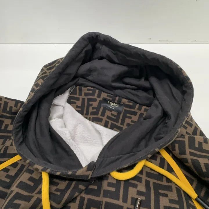 Fendi Fendi Brown Cotton Hooded Sweatshirt for Men 0079 Size US XL / EU 56 / 4 - 7 Thumbnail