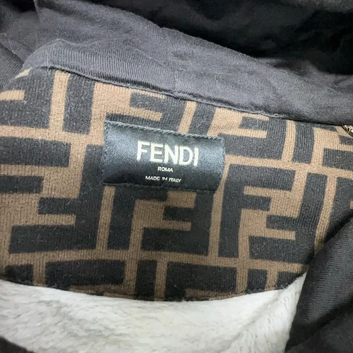 Fendi Fendi Brown Cotton Hooded Sweatshirt for Men 0079 Size US XL / EU 56 / 4 - 6 Thumbnail