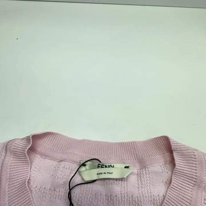 Fendi Fendi Pink Knit Short Sleeve Top 0079 Size US M / EU 48-50 / 2 - 5 Thumbnail