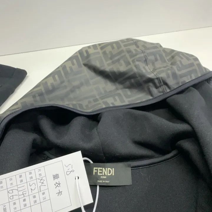 Fendi Fendi Black Zip Hooded Jacket for Men 0079 Size US XXL / EU 58 / 5 - 5 Thumbnail