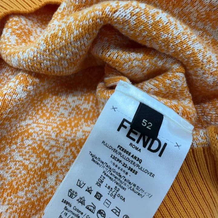 Fendi Fendi Logo Knit Sweater for Men in Orange 0079 Size US L / EU 52-54 / 3 - 4 Thumbnail