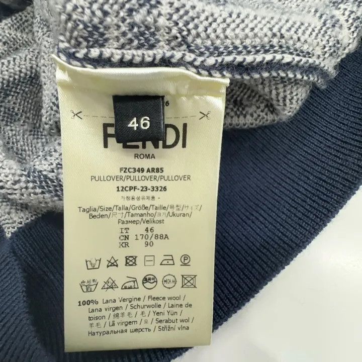 Fendi Fendi Logo Print Short Sleeve Polo Shirt 0079 Size US M / EU 48-50 / 2 - 3 Thumbnail