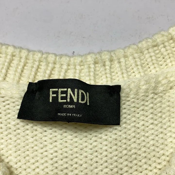 Fendi Fendi Logo Wool Long Sleeve Sweater for Men 0079 Size US XXL / EU 58 / 5 - 4 Thumbnail