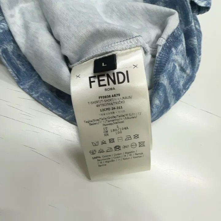 Fendi Fendi Logo Print Loose Fit Short Sleeve T-Shirt 0079 Size US L / EU 52-54 / 3 - 3 Thumbnail