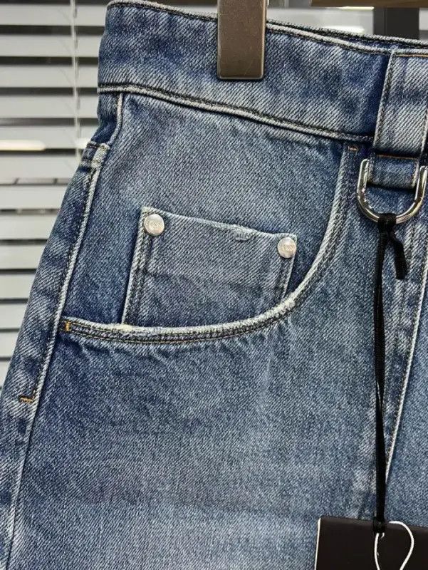 Fendi FENDI Blue Casual Fringed Pocket Shorts 0079 Size US 33 - 10 Thumbnail