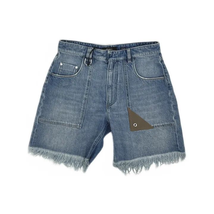 Fendi FENDI Blue Casual Fringed Pocket Shorts 0079 Size US 33 - 2 Thumbnail