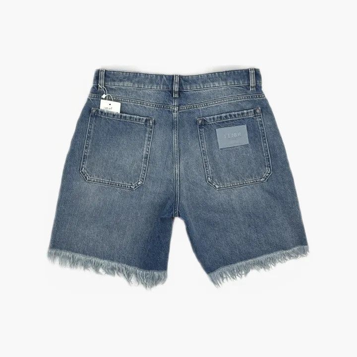 Fendi FENDI Blue Casual Fringed Pocket Shorts 0079 Size US 33 - 3 Thumbnail