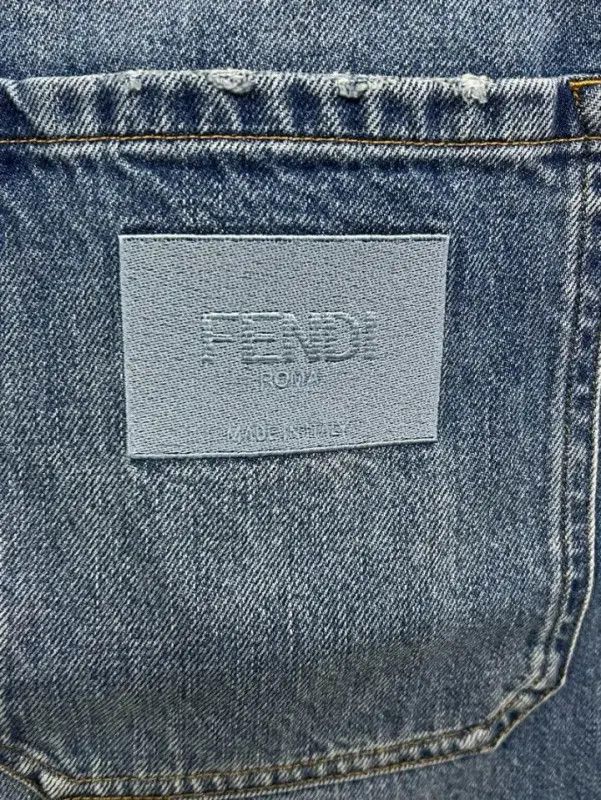 Fendi FENDI Blue Casual Fringed Pocket Shorts 0079 Size US 33 - 8 Thumbnail