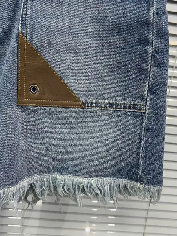 Fendi FENDI Blue Casual Fringed Pocket Shorts 0079 Size US 33 - 9 Thumbnail