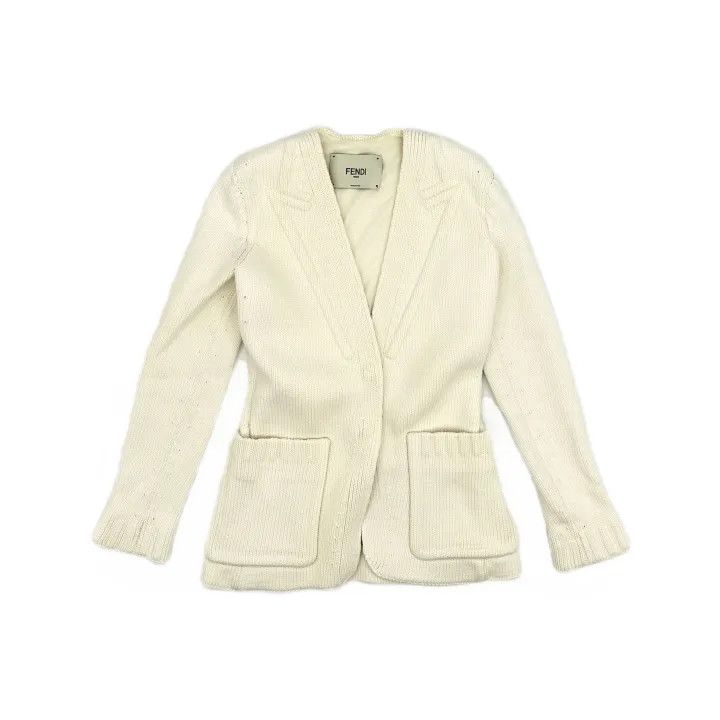 Fendi Fendi Cotton Knit Blazer Jacket for Men and Women 0079 Size US S / EU 44-46 / 1 - 2 Thumbnail