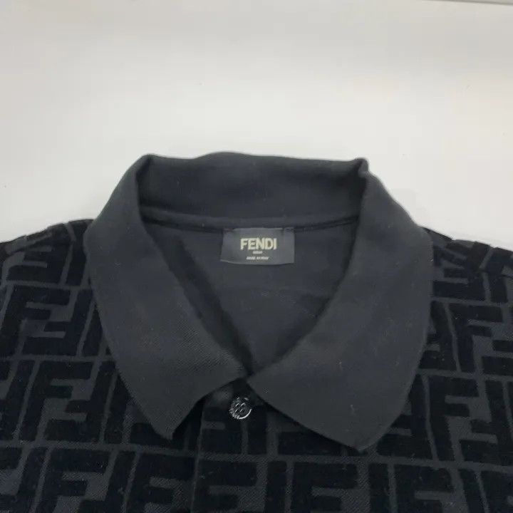 Fendi Fendi Logo Pattern Short Sleeve Polo Shirt 0079 Size US XL / EU 56 / 4 - 7 Thumbnail