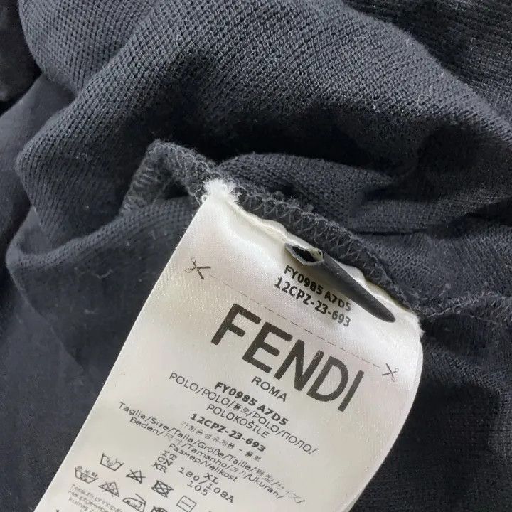 Fendi Fendi Logo Pattern Short Sleeve Polo Shirt 0079 Size US XL / EU 56 / 4 - 4 Thumbnail