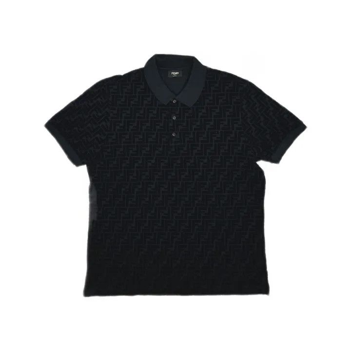 Fendi Fendi Logo Pattern Short Sleeve Polo Shirt 0079 Size US XL / EU 56 / 4 - 2 Thumbnail