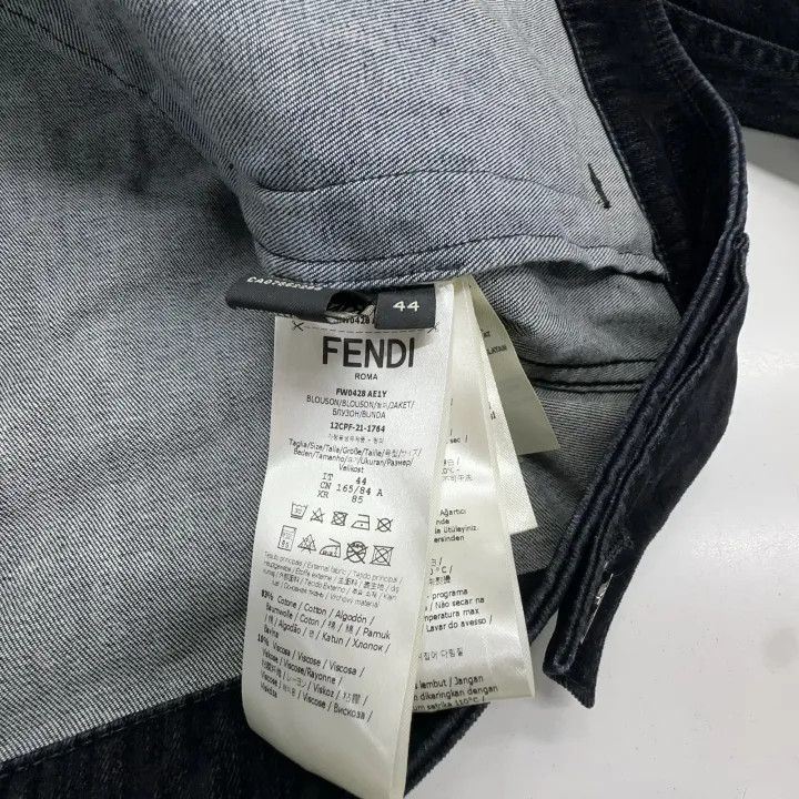 Fendi Fendi Logo Plush Denim Jacket 0079 Size US L / EU 52-54 / 3 - 5 Thumbnail