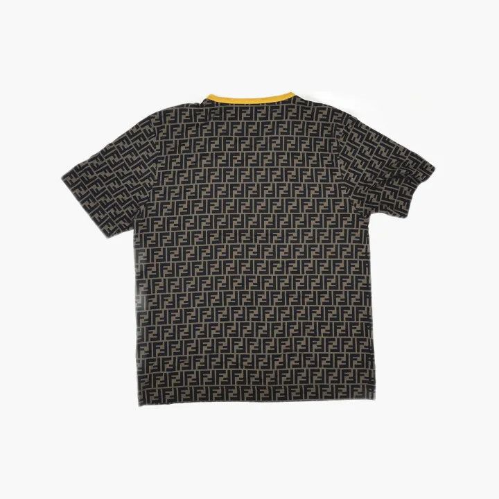 Fendi Fendi Brown Logo Print Short Sleeve T-Shirt 0079 Size US XXL / EU 58 / 5 - 3 Thumbnail