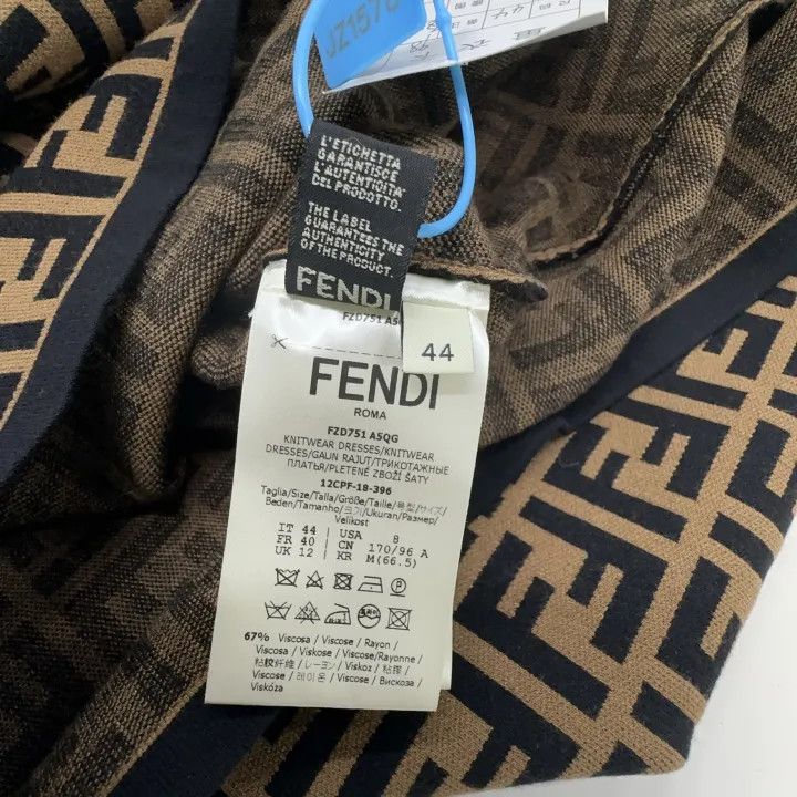 Fendi Fendi Monogram Knit Sleeveless Dress 0079 Size US 44 / EU 60 - 6 Thumbnail