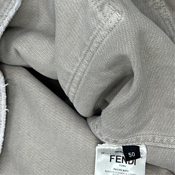Fendi Fendi Casual Solid Jacket for Men in Beige 0079 Size US L / EU 52-54 / 3 - 2 Thumbnail