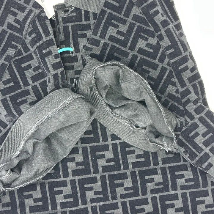 Fendi Fendi Black Logo Pattern Polo Shirt 0079 Size US M / EU 48-50 / 2 - 4 Thumbnail