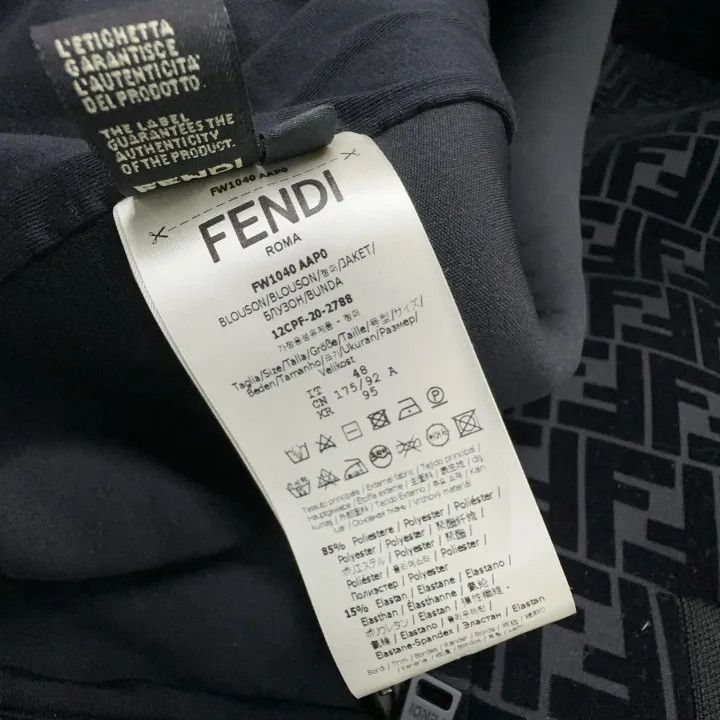 Fendi Fendi SS21 Logo Print Black Sports Jacket 0079 Size US L / EU 52-54 / 3 - 5 Thumbnail