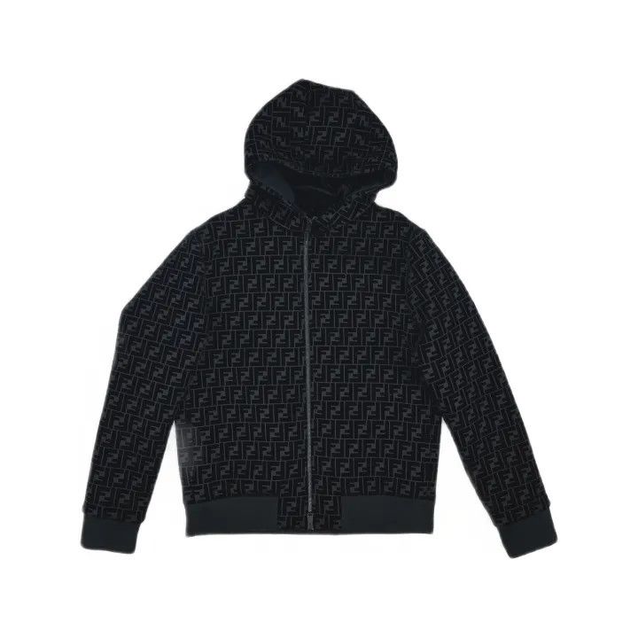 Fendi Fendi SS21 Logo Print Black Sports Jacket 0079 Size US L / EU 52-54 / 3 - 2 Thumbnail