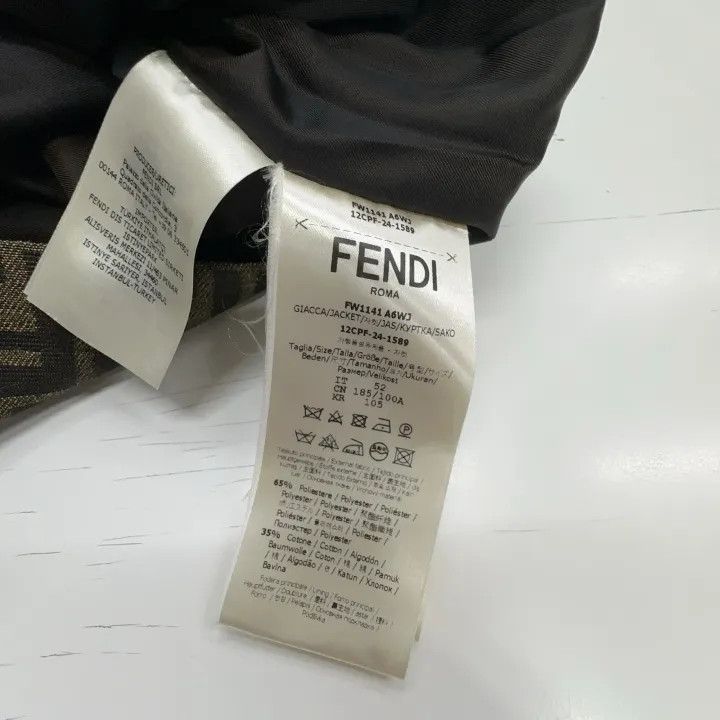 Fendi FENDI SS22 Logo Print Brown Jacket 0079 Size US L / EU 52-54 / 3 - 2 Thumbnail