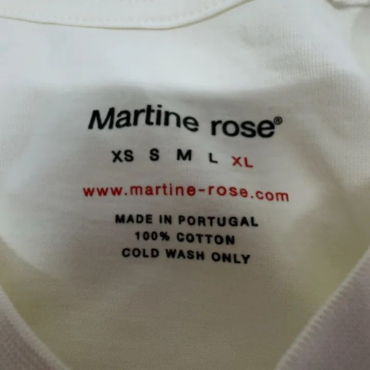 Martine Rose Martine Rose White T-Shirt with Graphic Print 0079 Size US XL / EU 56 / 4 - 5 Thumbnail