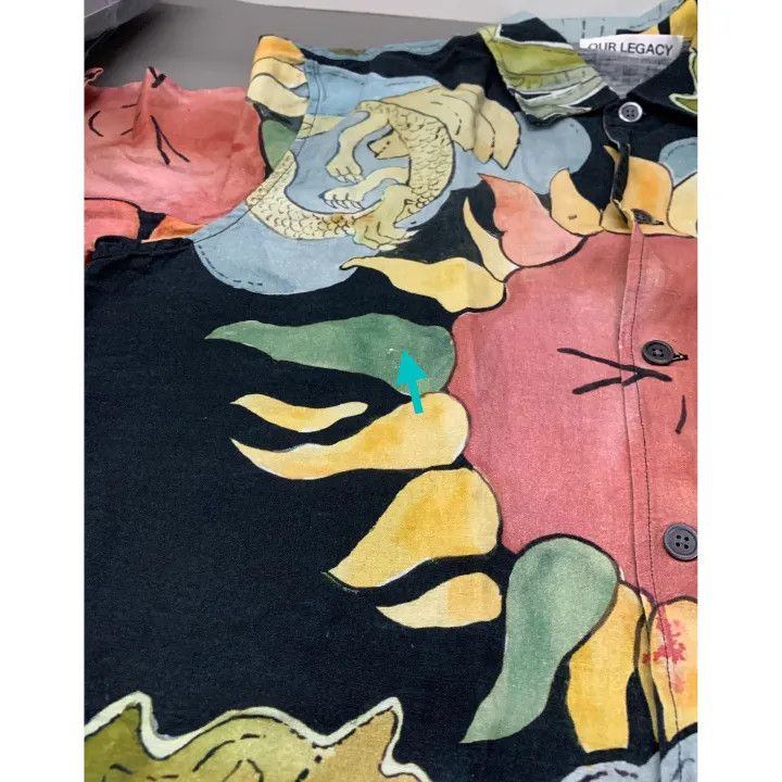 Our Legacy Our Legacy Sunflower Print Short Sleeve Shirt 0079 Size US M / EU 48-50 / 2 - 4 Thumbnail